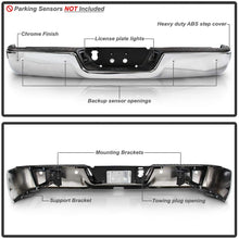 ACANII - For 2009-2018 Dodge Ram 1500 w/Sensor Holes w/o Dual Exhaust Chrome Steel Rear Step Bumper Complete Assembly