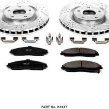 Power Stop K1417 Front Brake Kit with Drilled/Slotted Brake Rotors and Z23 Evolution Ceramic Brake Pads