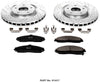 Power Stop K1417 Front Brake Kit with Drilled/Slotted Brake Rotors and Z23 Evolution Ceramic Brake Pads