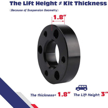 KSP 3"F+2"R Leveling Lift Kits for Ram 1500 2009-2018,3 Inch Front Strut Spacers and 2 Inch Rear coil Spring Spacers Lift the Ram 1500 Pickup Black