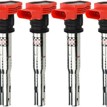 Bravex Professional Racing Coil Replaces # 06E905115E - Fits Volkswagen & Audi Vehicles Ignition Coil Pack (4 Pack)