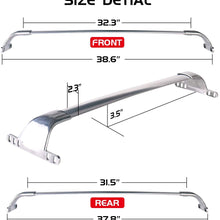 TUNTROL Stainless Steel Roof Rack Crossbars Fit for Chevy Chevrolet Equinox GMC Terrain 2018 2019 2020 2021 Roof Rail Luggage Holder Rooftop Cargo Carrier (Silver)