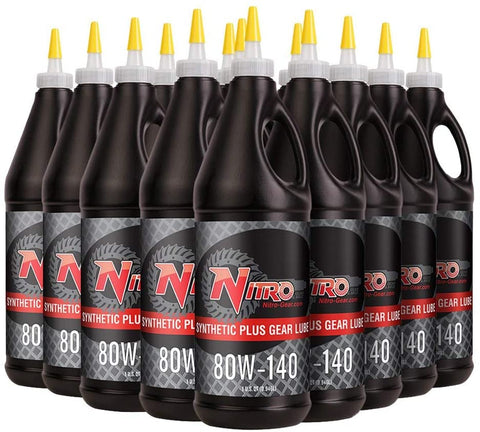 Nitro Gear NPLUBE-CASE-FSJK Fits 80W-140 Synthetic Plus Gear Oil GL5 12 Quarts Case Nitro Gear & Axle NPLUBE-CASE