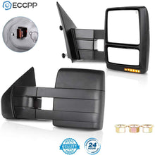 ECCPP Towing Mirrors for 2007-2014 for Ford F150 Truck Power Heated Turn Signal Puddle Light Pickup Mirrors