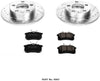 Power Stop K847 Rear Brake Kit with Drilled/Slotted Brake Rotors and Z23 Evolution Ceramic Brake Pads,Silver Zinc Plated