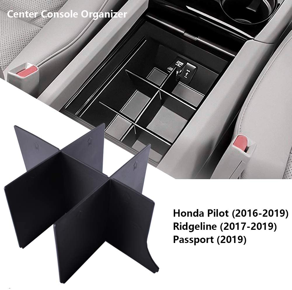 EDBETOS Center Console Organizer Insert for Honda Pilot 2016-2019 2020 / Honda Ridgeline 2017-2020/ Honda Passport 2019-2020 - Honda Console Accessories