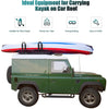 Goplus Kayak Carrier Universal 2 Pair J- Shape Rack Canoe Boat Surf Ski Roof Top Mounted on Car SUV Truck Van