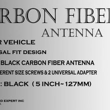 ICBEAMER 5" / 127 mm Racing Style Universal Auto Antenna Fit Most Vehicle Carbon Fiber [Color: Matte Black]