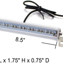 iJDMTOY (1) Universal Fit Brilliant Red 24-SMD LED Light Bar Compatible With Car As Rear Fog Light or 3rd Brake Tail Lamp