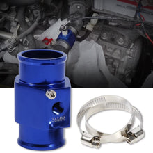 Keenso 36mm Blue Water Temperature Joint Pipe Temp Sensor Gauge Radiator Hose Adapter, Aluminum Water Temp Meter Temperature Gauge Joint Pipe Radiator Sensor Adaptor Clamps