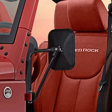 Esright Rectangular Adventure Door Hinge Mirrors Side View Shake-Proof Door Off Mirror for All Jeep Wrangler JK,JL(07-18), (1 Pair Textured Black)