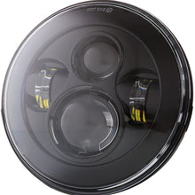 DOT Approved 90W 7 Inch Round LED Headlight High Low Beam for Jeep Wrangler 97-2017 JK TJ LJ JKU Rubicon Sahara Hummer H1 H2 Toyota Land Cruiser Dodge Dakota 2 PCS Black