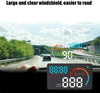 Aramox HUD Display, D200 4.5 Inch Universal Car OBD2 OBDII Meter Speed Warning Head Up Display Speed RPM Fuel Consumption Water Temperature Projector