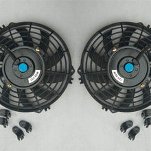 Air to Water Intercooler Aluminum Heat Exchanger Radiator universal 24"x8"x2.5" + Fans