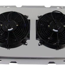 OzCoolingParts 85-97 Ford F-Series Radiator Fan Shroud Kit - 3 Row Aluminum Radiator + 2 x 12" Fan w/Shroud for 1985-1997 Ford F-150 F-250 F-350 Bronco V8, Automotive Engine Radiator