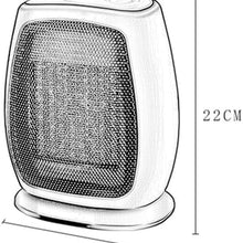 Zyyqt Fan Heaters, PTC Ceramic Hot & Cool PTC Heater Quiet Portable Desk Heater with Fan, Tip-Over and Overheat Protection, 3s Quick Heating with Oscillation (Color : White)