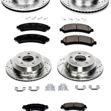 Power Stop K2006 Front & Rear Brake Kit with Drilled/Slotted Brake Rotors and Z23 Evolution Ceramic Brake Pads
