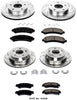 Power Stop K2006 Front & Rear Brake Kit with Drilled/Slotted Brake Rotors and Z23 Evolution Ceramic Brake Pads