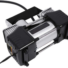 Qiilu Portable Electric Auto Car Tire Inflator Pump 150 PSI Air Compressor 12V Car Auto Pump Tire Inflator for Bike Tires, Car Tires, Athletic Balls etc