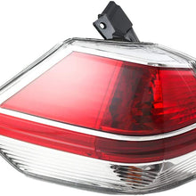 JP Auto Outer Tail Light Compatible With Nissan Rogue 2014 2015 2016 Driver Left Side Taillamp