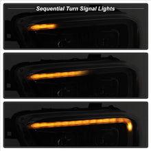 Spyder Auto 9042997 DRL Light Bar Projector Headlights w/Sequential Turn Signal Black DRL Light Bar Projector Headlights