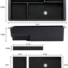 ROCCS Wireless Charger Center Console Insert Organizer Tray for GMC Sierra Yukon Chevy/Chevrolet Silverado Tahoe Suburban 2014-2018 Armrest Storage Box Compartment