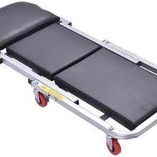 PARTS-DIYER 40" 2 in 1 Foldable Z-Creeper Z Creeper Seat Mechanics Creeper Rolling Garage Work Stool 300 LBs