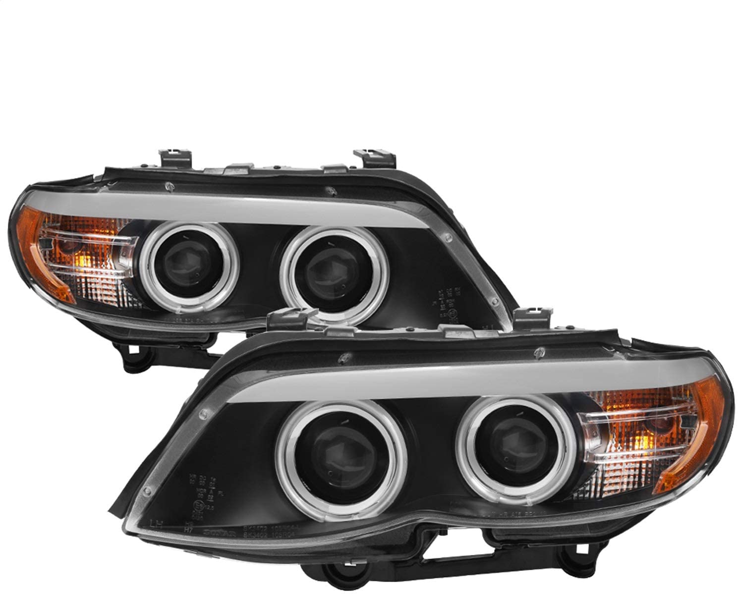 Spyder Auto PRO-YD-BMWX503-HID-CCFL-BK BMW LED Halo Projector Headlight (Black)