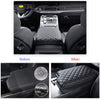 CDEFG Car Center Console Pad for 2020 Palisade Auto Armrest Seat Box Cover Protector Black Leather (Black)