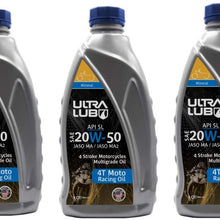 Ultra Lub Motorcycle Racing Oil SEA 20W-50 Mineral 1Q MA/MA2 4T (3-Pack)