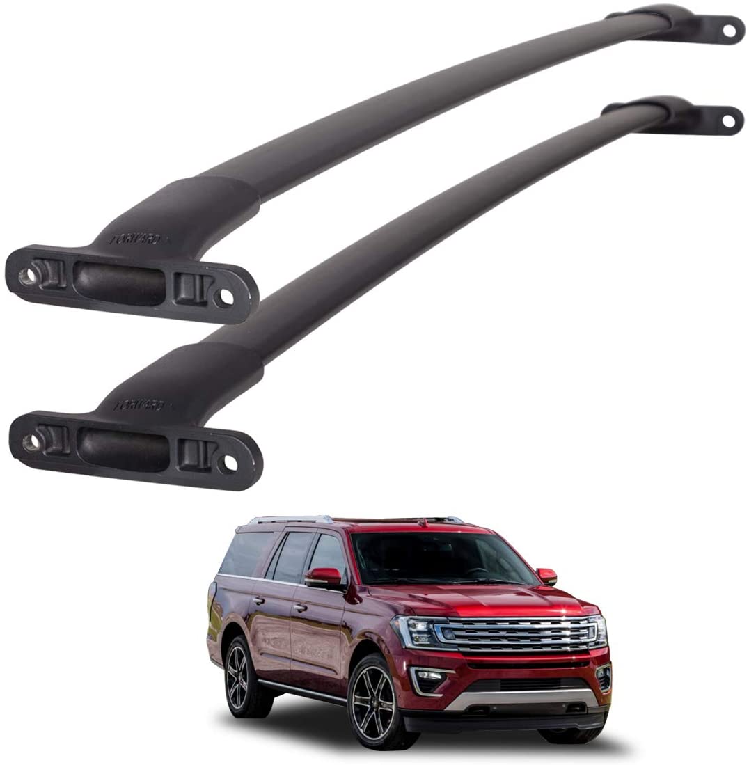 TUNTROL 2PCS Aluminium Roof Rack Cross Bars Fit for Ford Expedition 2018 2019 2020 2021 Cargo Carrier Black Rails