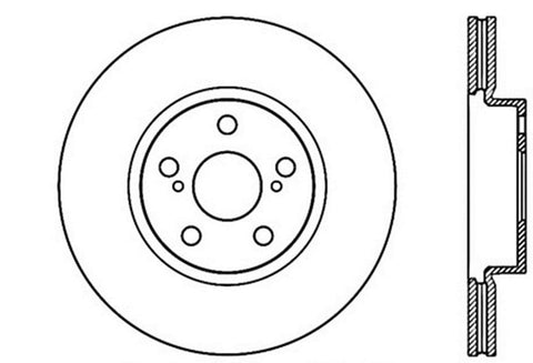StopTech 127.44160R Sport Drilled/Slotted Brake Rotor (Front Right), 1 Pack