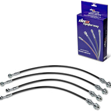 Replacement for Nissan Sentra Stainless Steel Hose Brake Line Set (Blue) - Rear Disc B15