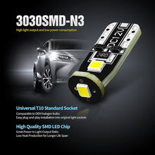 SIRIUSLED 194 LED Bulbs Extremely Super Bright 3030 Chipset for Car truck Interior Dome Map Door Courtesy License Plate Lights Compact Wedge T10 168 2825 Xenon White Pack of 10