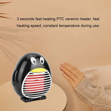 Mini Heater Fan, Household Electric Heater Portable Office Desktop Portable Heater Fan Mini Electric Fan Heater Warmer for Winter PTC Ceramic Heating (Black)