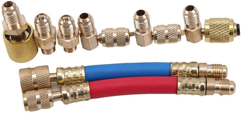 XIAOFANG Fangxia Store Refrigerant Adapter Fluorine Connector Fluorine Multifunctional Connector Air Conditioner Connector Car Accessories Parts (Color Name : Gold)