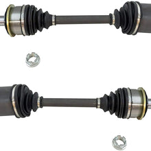 TRQ Complete Front CV Axle Shaft Assembly Left & Right Pair 2 Piece Set for 2001-2007 Toyota Sequoia / 2000-2006 Toyota Tundra