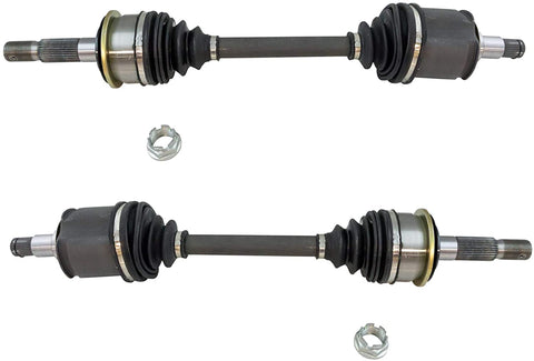 TRQ Complete Front CV Axle Shaft Assembly Left & Right Pair 2 Piece Set for 2001-2007 Toyota Sequoia / 2000-2006 Toyota Tundra