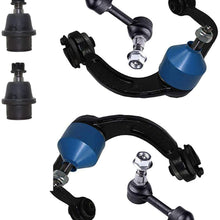 Detroit Axle - 6PC Front Upper Control Arms w/Ball Joints and Sway Bars Replacement for 2004 2005 Ford F-150 4x4