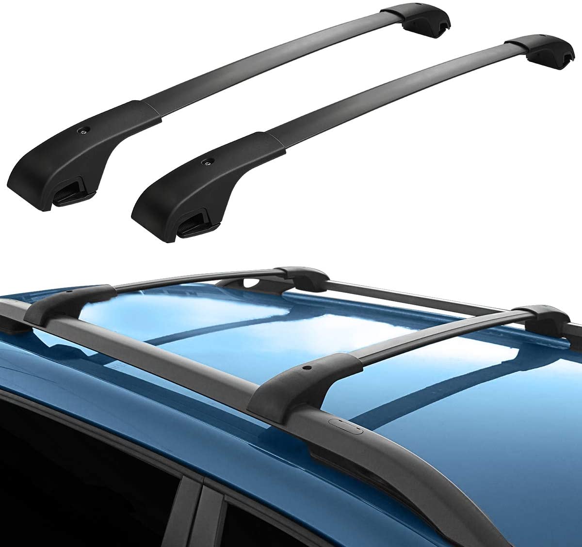 YITAMOTOR Roof Rack Cross Bars Compatible with 2014-2021 Jeep Cherokee, Aero Crossbars Rooftop Luggage Cargo Bag Kayak Canoe Bike Carrier