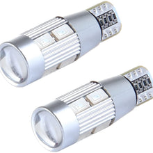 cciyu T10 LED Bulbs Bright Error Free 912 921 906 10SMD LED Bulbs LED Backup Reverse Light Bulb Parking Lights License Plate Lights,2Pack