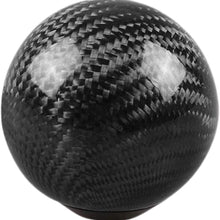 Sakali Universal Carbon Fiber Manual or Automatic Car Gear Shift Knob Shifter Lever Black