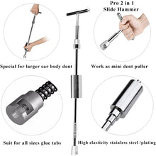 Qiilu Car Dent Repair Tools Dent Lifter Paintless Removal Kit Puller Grip PRO Slide Hammer T-Bar Tool + 18pcs Glue Puller Tabs for Vehicle SUV Car Auto Body Hail Damage Remover