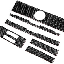 Akozon Carbon Fiber Center Console Air Conditioning Outlet Vent Trim Cover for 3 Series f30 f40