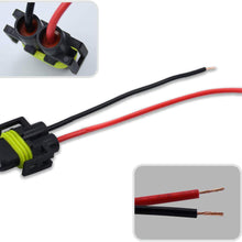 iBrightstar H11 H9 H8 Female Adapter Wiring Harness Sockets Wire For Headlights or Fog Lights