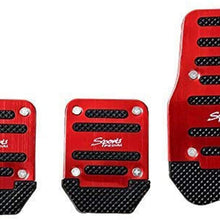 SZSS-CAR 3pcs Nonslip Car Pedal Pads Auto Sports Gas Fuel Petrol Clutch Brake Pad Cover Foot Pedals Rest Plate Kits For MT(Manual Transmission) Car