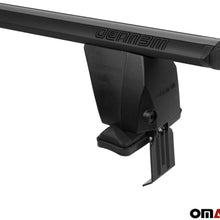 Roof Rack Cross Bars Lockable Luggage Carrier Smooth Roof Cars | Fits Infiniti Q70 2014-2019 Black Aluminum Cargo Carrier Rooftop Bars | Automotive Exterior Accessories