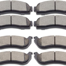 SCITOO Ceramic Front Rear Disc Brake Pad Set fit for 2002-2005 Ford Explorer, 2002-2005 Mercury Mountaineer