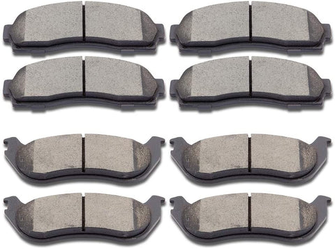 SCITOO Ceramic Front Rear Disc Brake Pad Set fit for 2002-2005 Ford Explorer, 2002-2005 Mercury Mountaineer