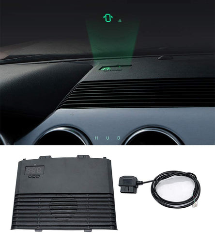 QHCP Car HUD Safe Drive Display Reflecting Windshield Head Up Display Screen Projector Fit For Ford Mustang 2015-2019